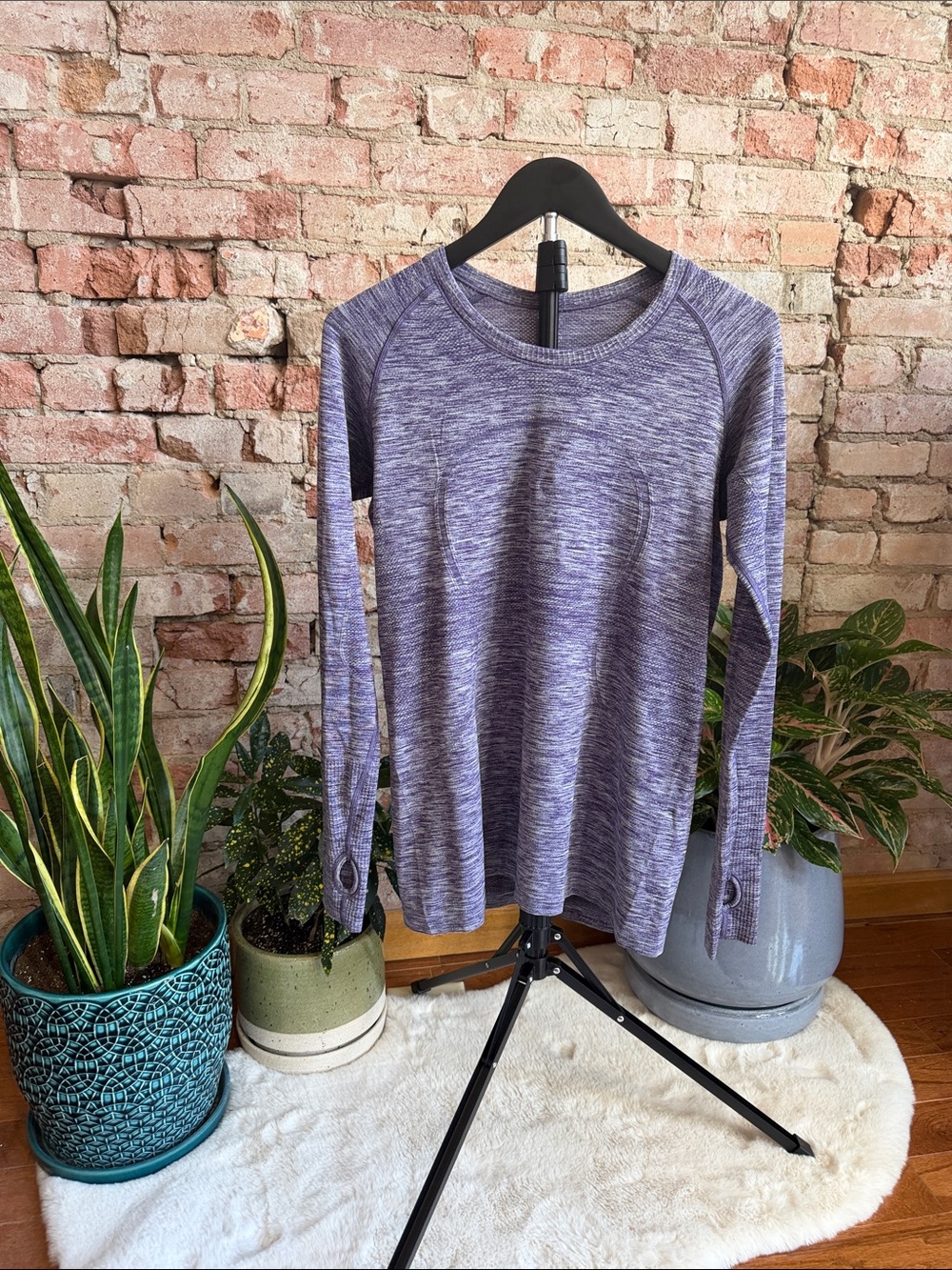 lululemon Run: Swiftly Tech Long Sleeve Heathered Space Dye Going Grape size 10